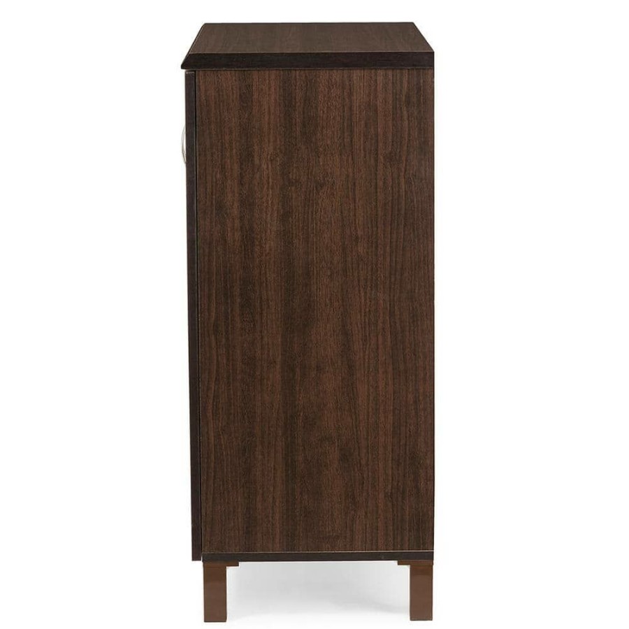 Living Room Furniture * | Sintra Dark Brown Storage Cabinet By Baxton Studio