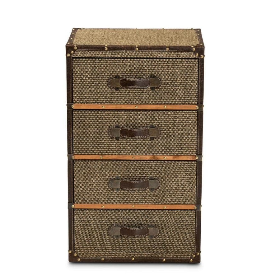 Living Room Furniture * | Owen Brown Accent Storage Cabinet By Baxton Studio