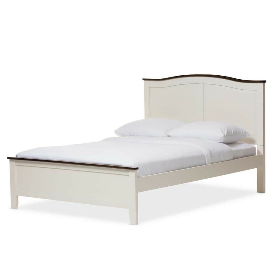 Entryway Furniture * | Harry Beige Twin Platform Bed By Baxton Studio