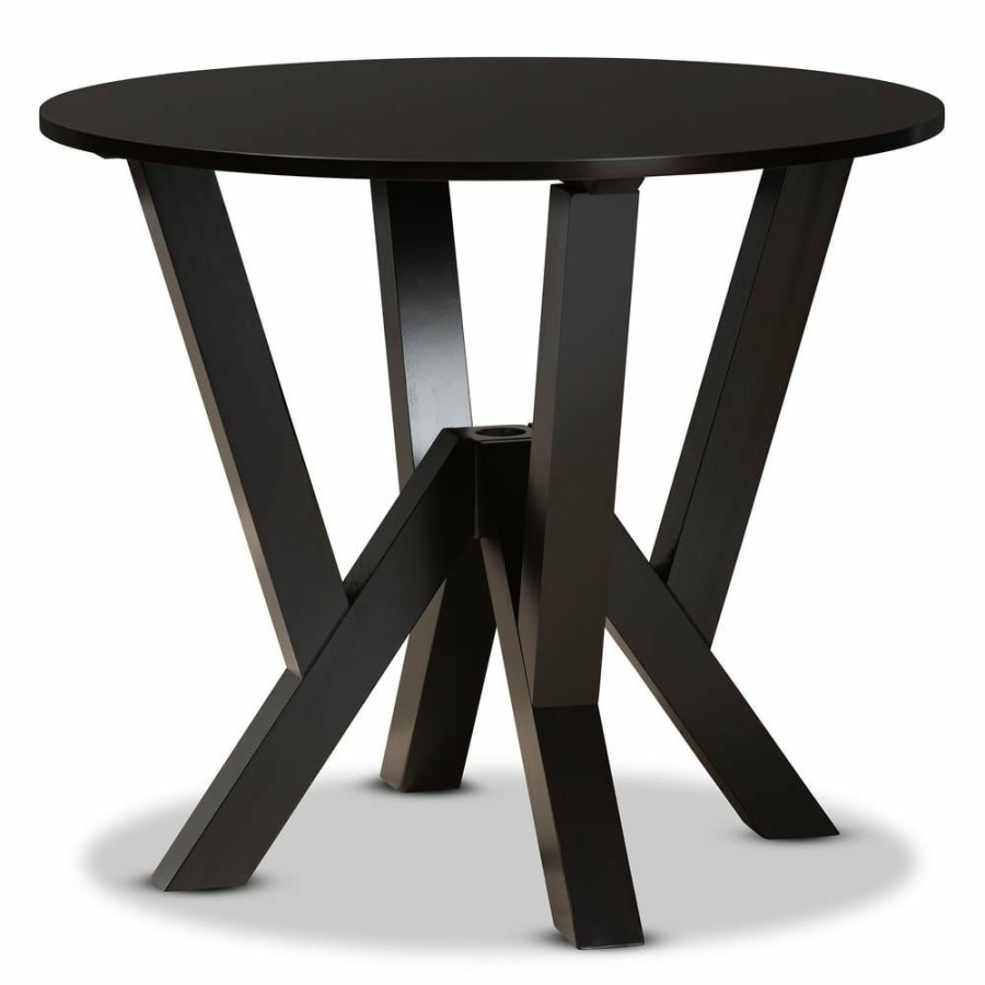 Living Room Furniture * | Irene Dark Brown Dining Table By Baxton Studio