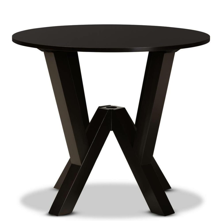 Living Room Furniture * | Irene Dark Brown Dining Table By Baxton Studio