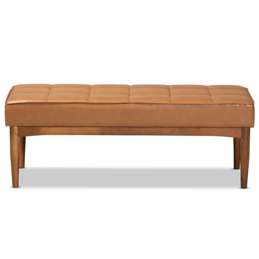 Living Room Furniture * | Sanford Copper Bench 17.3 In. H X 47 In. W X 17.7 In. D By Baxton Studio