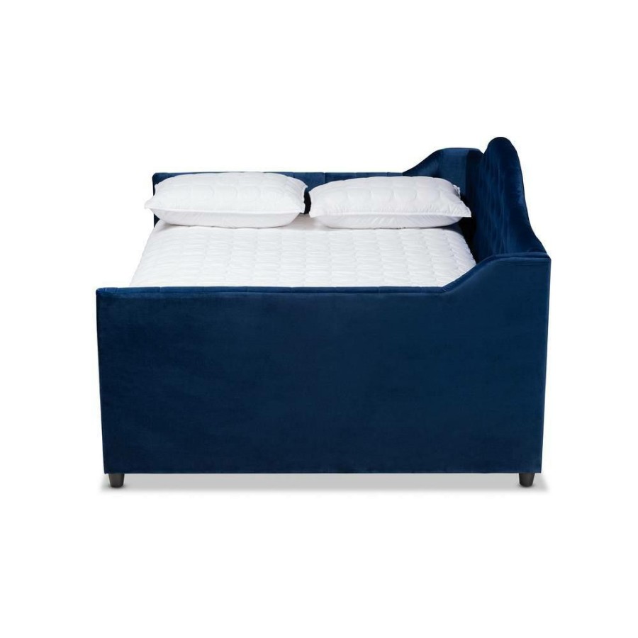 Bedroom Furniture * | Perry Royal Blue Full Daybed By Baxton Studio