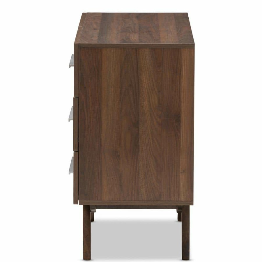 Bedroom Furniture * | Auburn 6-Drawer Brown Dresser By Baxton Studio