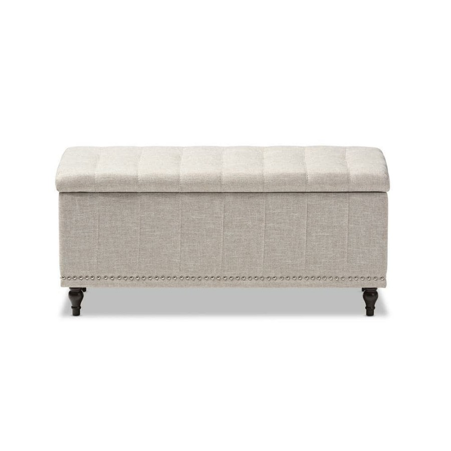 Entryway Furniture * | Kaylee Beige Bench By Baxton Studio