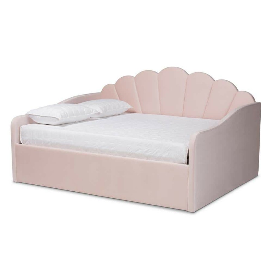 Bedroom Furniture * | Timila Pink Full Daybed By Baxton Studio