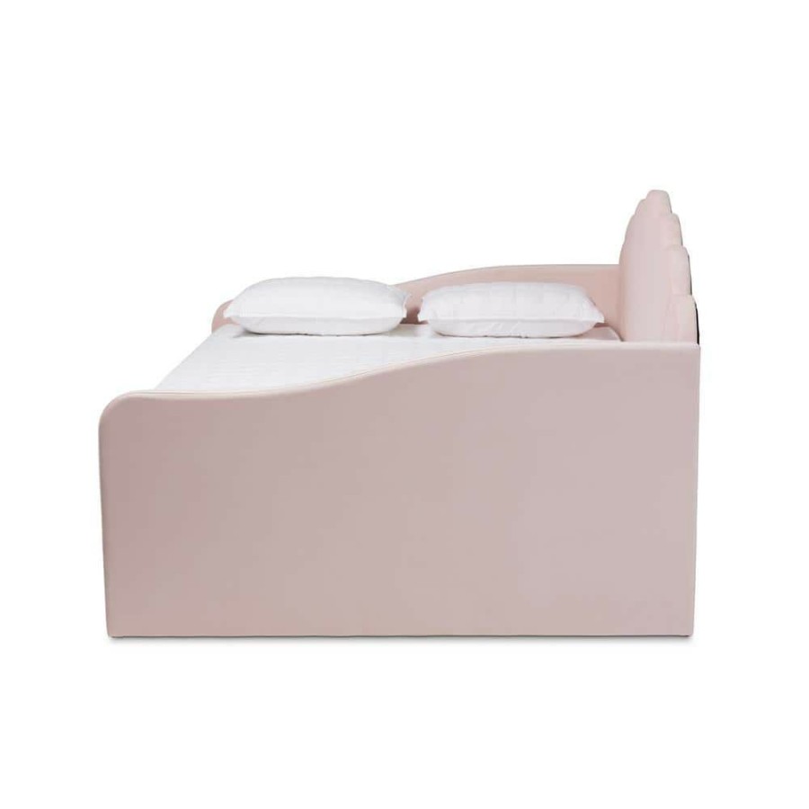 Bedroom Furniture * | Timila Pink Full Daybed By Baxton Studio