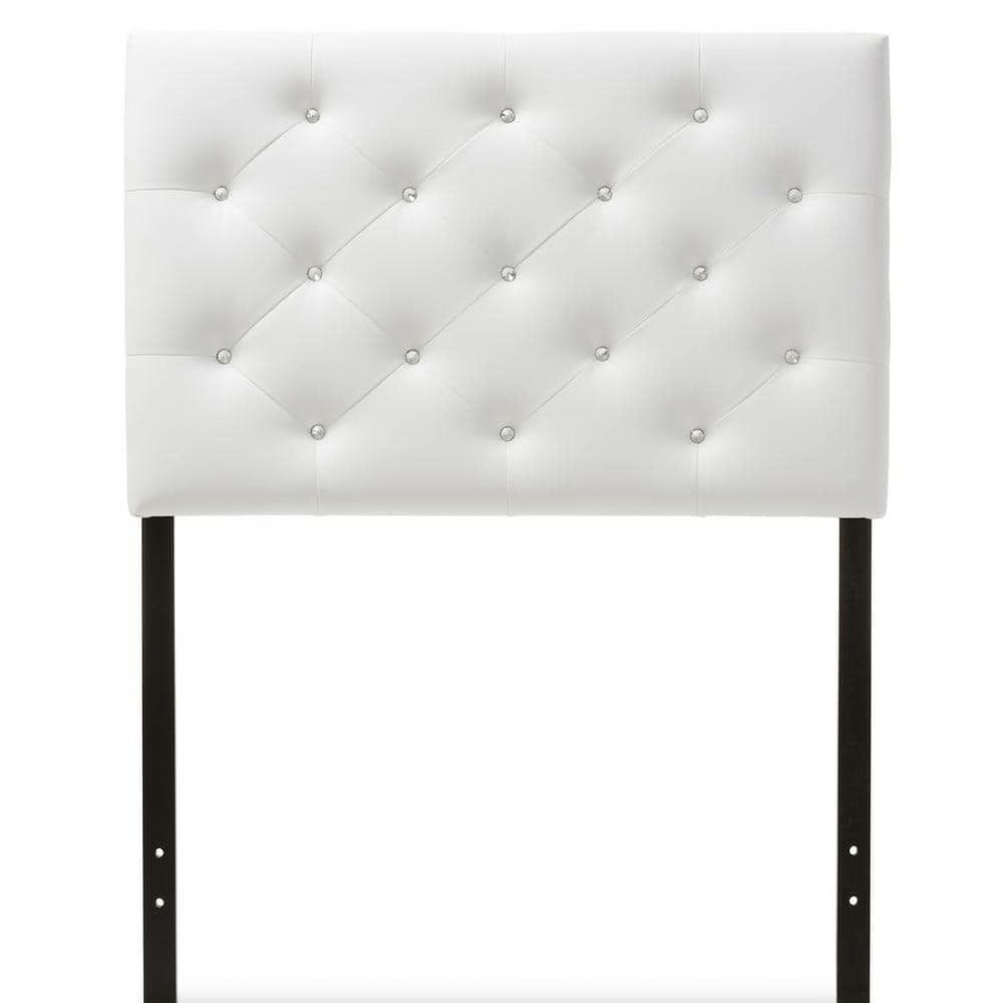 Bedroom Furniture * | Viviana White Queen Headboard By Baxton Studio