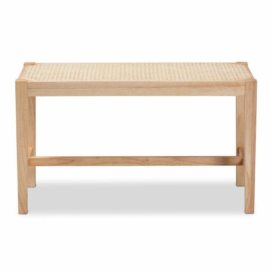 Living Room Furniture * | Danyl Brown Bench (17.7 In. H X 31.5 In. W X 13.8 In. D) By Baxton Studio