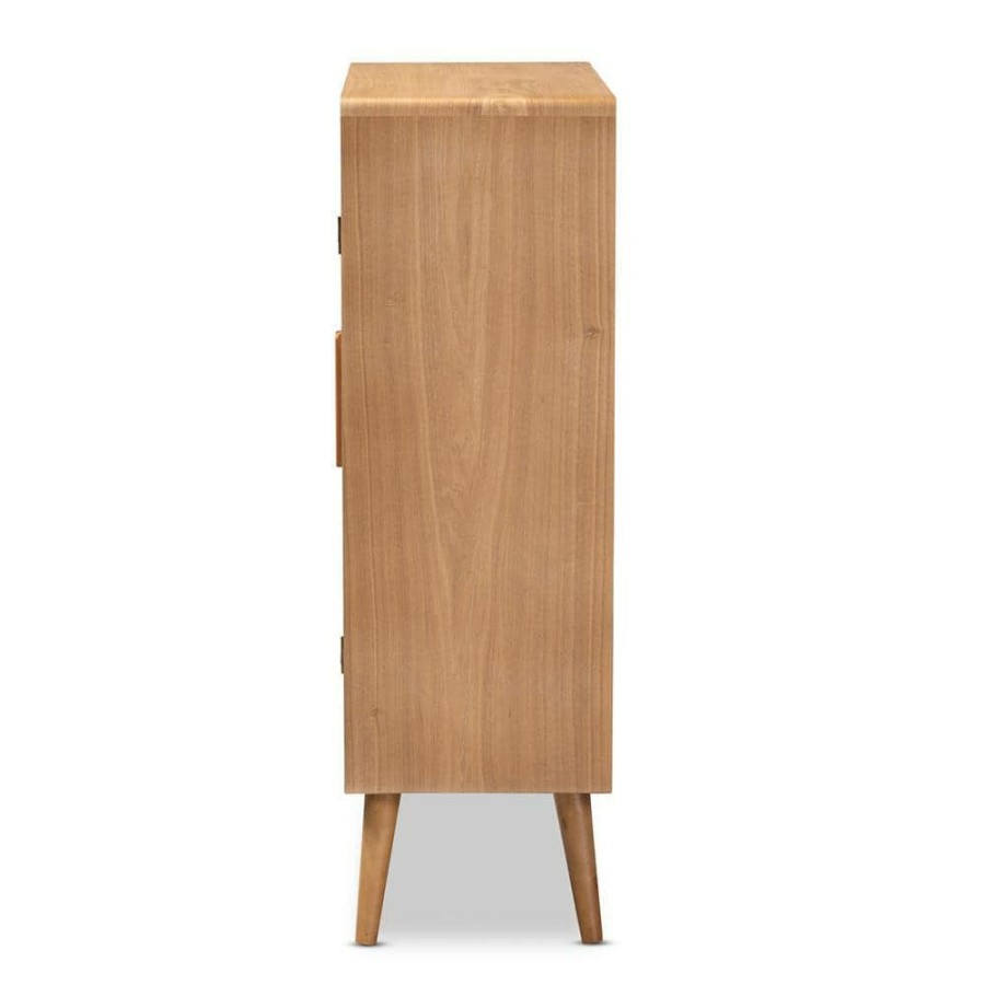 Bar Furniture * | Alina Oak 2-Door Accent Storage Cabinet By Baxton Studio