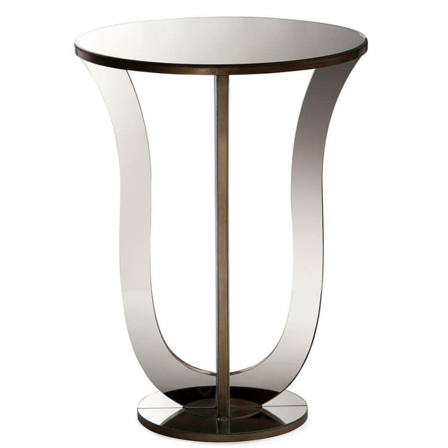 Living Room Furniture * | Kylie Glam Silver Metallic Finished End Table By Baxton Studio