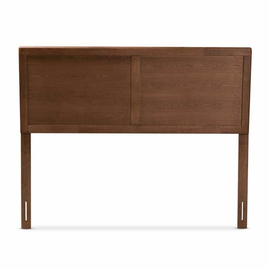 Bedroom Furniture * | Raya Ash Walnut Queen Headboard By Baxton Studio