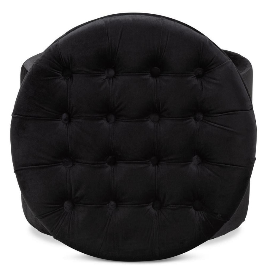 Living Room Furniture * | Livana Black Storage Ottoman By Baxton Studio