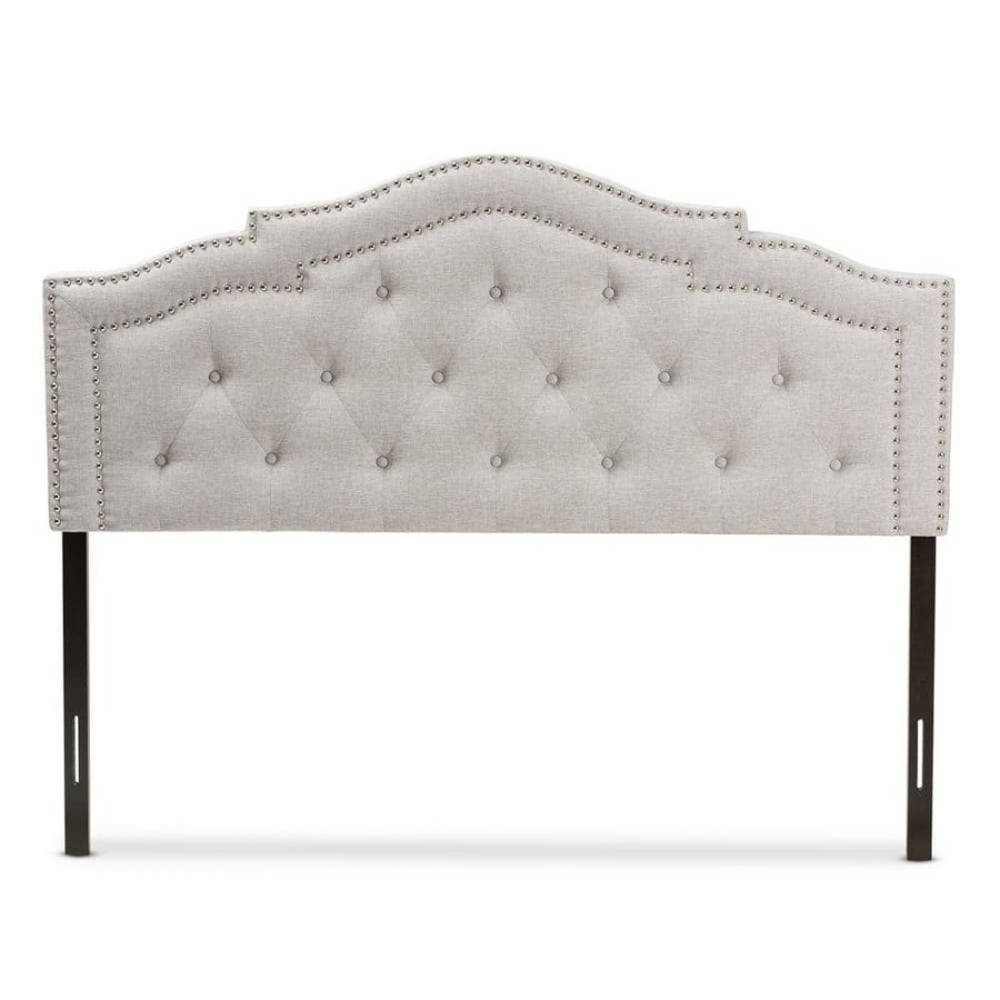 Bedroom Furniture * | Edith Beige Queen Headboard By Baxton Studio