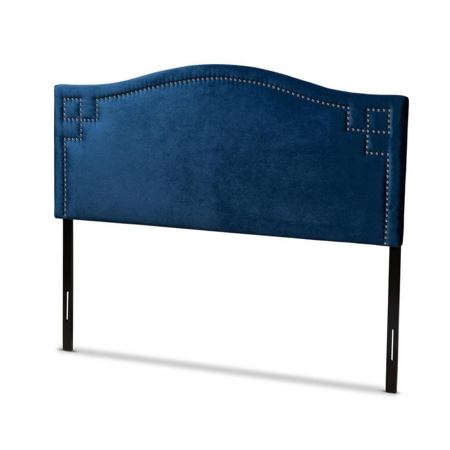 Bedroom Furniture * | Aubrey Royal Blue King Headboard By Baxton Studio