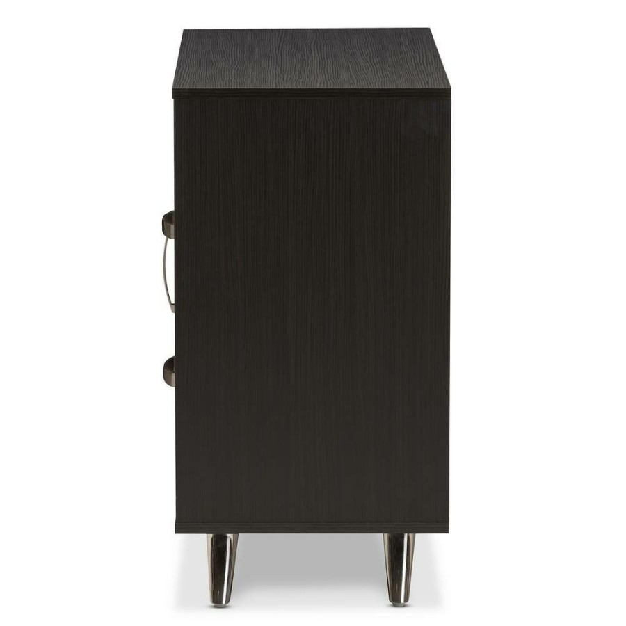 Living Room Furniture * | Warwick Dark Brown Sideboard By Baxton Studio