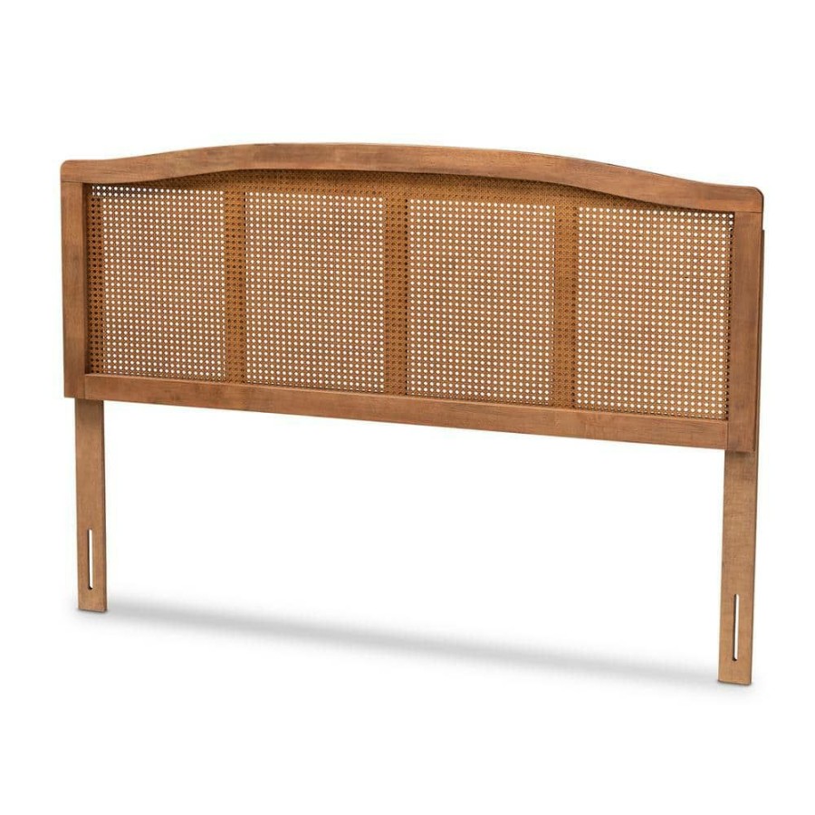 Bedroom Furniture * | Marieke Ash Walnut King Headboard By Baxton Studio