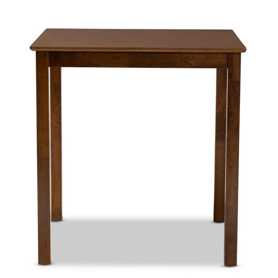 Bar Furniture * | Lenoir Walnut Pub Table By Baxton Studio